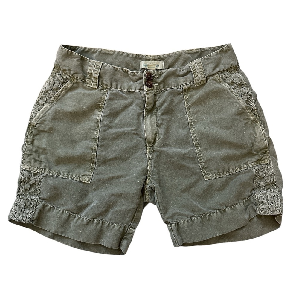 SUNDANCE Linen/Cotton Green Women's Shorts size 10